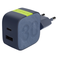 인피니티랩 2포트 PD 3.0 30W 멀티 고속 미니 충전기, 블루, 1개