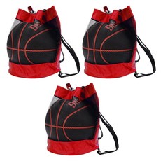 마켓감성 볼 네트 백팩 3p, 레드, 3개