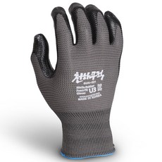 Seungri U3 NBR 泡棉工作安全半塗手套 M SUR-221, 灰色, 10組