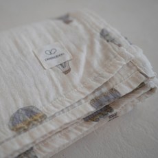 PEEKABOO 童款熱氣球蓋毯, 藍色