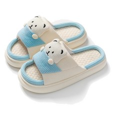 EVER HOUSE 小熊氣墊防滑室內拖鞋, 藍色, 1個