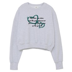 에어플레인 두들하트 크롭 맨투맨