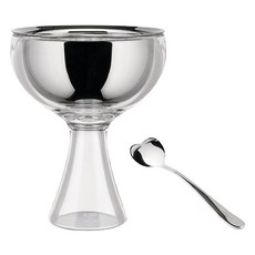 Alessi Love系列 冰淇淋碗與湯匙組, 白色, 1組