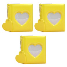 마켓감성 하트펀칭 미니 앨범 3p, 옐로우, 8매