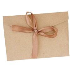 Maket Gamseong 復古色緞帶包裝袋, 卡其色, 20個