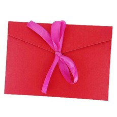 Maket Gamseong 復古色緞帶包裝袋, 紅色, 20個