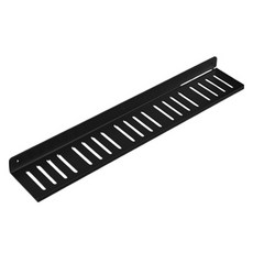 Block Mart 浴室洗手台一字型免鑽孔置物架, 1個, 黑色