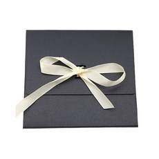 Maket Gamseong 卡片包裝緞帶信封, 10個, 黑色