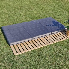 휴문 에어펌 3단 접이식 토퍼 매트리스 + 커버 세트, 딥그레이, 10cm