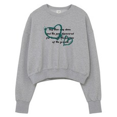 에어플레인 두들하트 크롭 맨투맨