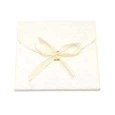 Maket Gamseong 卡片包裝緞帶信封, 10個, 白色