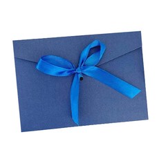 Maket Gamseong 復古色緞帶包裝袋, 藍色, 20個