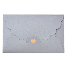 Maket Gamseong 蕾絲愛心多用途信封袋, 30個, 銀灰色