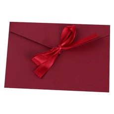 마켓감성 리본장식 다용도 봉투 소, 레드, 20개
