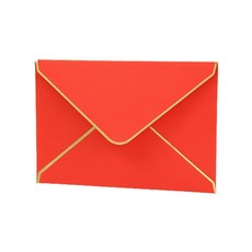 Maket Gamseong 金邊裝飾卡片信封, 橘紅色, 50個