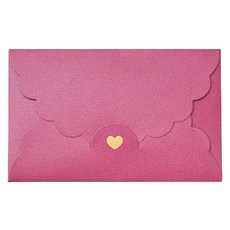 Maket Gamseong 蕾絲愛心多用途信封袋, 30個, 酒紅色