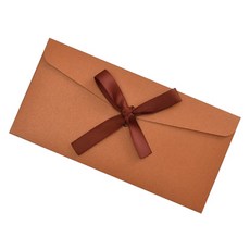 Maket Gamseong 彩色緞帶信封, 棕色, 20個