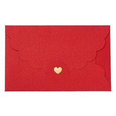 Maket Gamseong 蕾絲心形多用途信封, 30個, 紅色