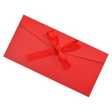 Maket Gamseong 彩色緞帶信封, 紅色, 20個