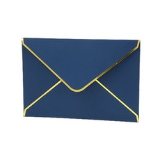 Maket Gamseong 金邊裝飾卡片信封, 藍色, 50個