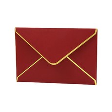 Maket Gamseong 金邊裝飾卡片信封, 酒紅色, 50個