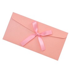 Maket Gamseong 彩色緞帶信封, 粉紅色, 20個