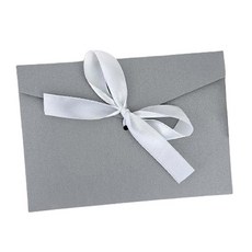 Maket Gamseong 復古色緞帶包裝袋, 灰色, 20個