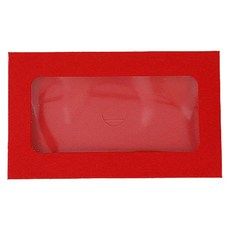 Maket Gamseong 開窗彩色信封袋, 紅色, 100個