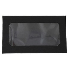 Maket Gamseong 開窗彩色信封袋, 黑色, 100個