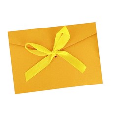 Maket Gamseong 復古色緞帶包裝袋, 黃色, 20個