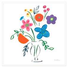 아트마트 꽃그림 일러스트 Floral Medley Floral Medley 4, 화이트