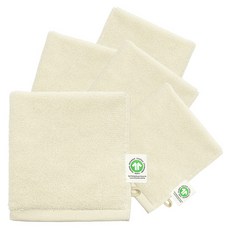 CLAUMAN 掛耳精梳棉廚房擦手巾 70g, Ivory, 5個