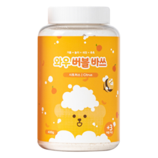 aguard 泡泡入浴粉 柑橘香, 1罐, 400g