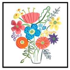 아트마트 꽃그림 일러스트 Floral Medley Floral Medley 1, 블랙
