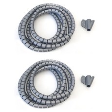 AGNO Agno 魔術拉鍊電纜電線管理蓋 10mm x 2m, 灰色, 2個