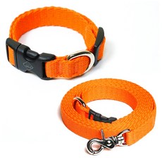 ATTI FRIEND 寵物項圈 + 免持牽繩組合, 橘色, 1套