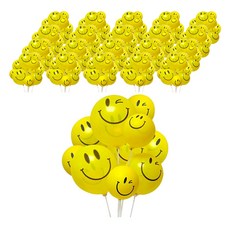 ALL THAT PARTY 雙層笑臉氣球, 100個, 黃色