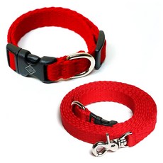 ATTI FRIEND 寵物項圈 + 免持牽繩組合, 紅色, 1套
