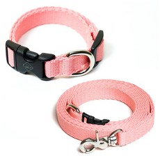 ATTI FRIEND 寵物項圈 + 免持牽繩組合, 珊瑚色, 1套