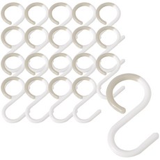 마켓플랜 소프트 S형 다용도 후크걸이 소형, 화이트, 20개