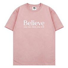 더팀 빌리브 빅사이즈 20수 반팔 프린트 티셔츠