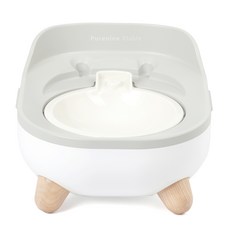 PURENINE 반려동물 쿨기능 Xtable 도자기 밥그릇 D11, gray ash wood, 1개