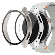 SPACE SHIELD Galaxy Watch 相容 多合一保護殼 40mm 2件組, 鈦金屬, 透明, 1套