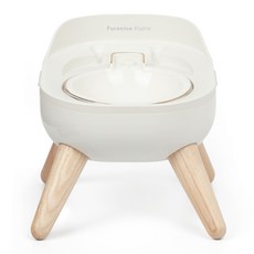 PURENINE 寵物涼感功能Xtable陶瓷飯碗 D18, 白金邊, 1個