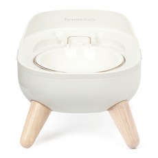 PURENINE 寵物涼感功能 Xtable 陶瓷碗 D型角度, 白金環, 1個