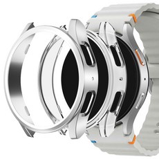 SPACE SHIELD 智慧手錶相容防撞保護殼 40mm 2入, 銀色 + 透明, 2個