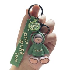 아펙토 패션 아이템 스마일 후드 베어 키링