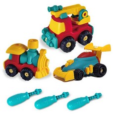Joy Kids DIY 交通工具製作 創意工具遊戲 汽車3件組, 隨機出貨, 1套