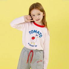 ILoveJ 兒童番茄愛好單面棉質T恤