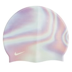 NIKE 耐吉 SWIM Flash 矽膠泳帽 NESS9159-040, 銀色, 1個